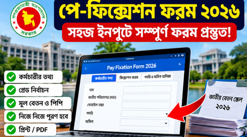 Pay Fixation Form 2026